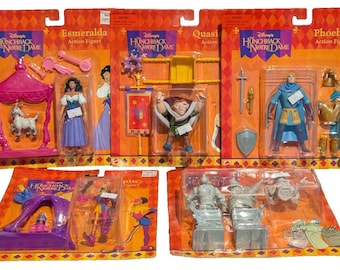 Vintage Disney's The Hunchback Of Notre Dame Action Figures Mattel Lot Of 5