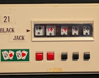Vintage Radio Shack Blackjack 21 Push Button Operation Game Tested & Working