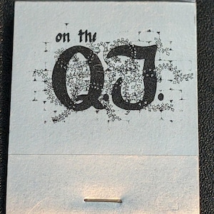 Caixa de fósforos rara e vintage sem cunhagem: &quot;On The QJ&quot; - História LGBTQ de São Francisco
