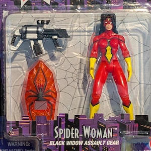 1996 Toy Biz Marvel The Amazing Spider-Man "Spider-Woman" Action Figure image 2