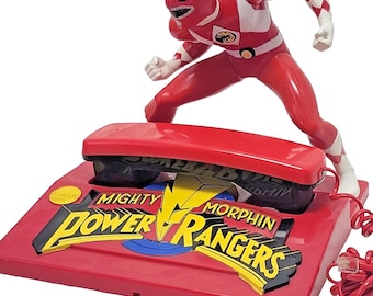 Vintage 1994 Mighty Morphin Power Rangers Red Ranger Telephone — Saban/REC Sound