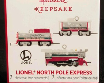 Hallmark Keepsake "Lionel North Pole Express" Miniature Ornaments QXM8506