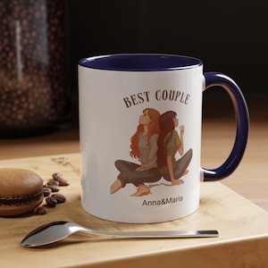 Beste paaraccentkoffiemok | Gepersonaliseerd cadeau voor koppels, relatiemok, liefdescadeau voor partners, jubileumcadeau, schattig [...]