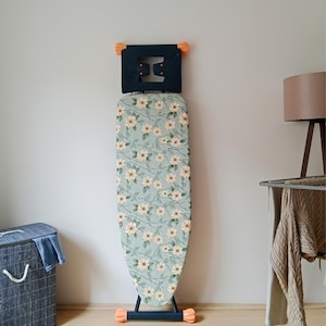 Strijkplankovertrek groot – met viltlaag, verstelbaar trekkoord, stoomvriendelijk, 55 x 140 cm, handgemaakt - Aden