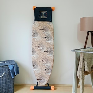 Grande housse pour planche à repasser - Dos en feutre, cordon de serrage réglable, résiste à la vapeur, 55 x 140 cm, fait main - Terreau