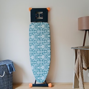 Strijkplankovertrek groot – met viltlaag, verstelbaar trekkoord, stoomvriendelijk, 55 x 140 cm, handgemaakt – natuur