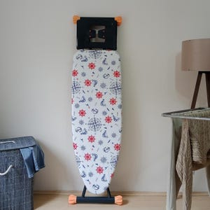 Ironing Board Cover Large – Felt-Backed, Adjustable Drawstring, Steam-Friendly, 55x140 cm, Handmade - Sea