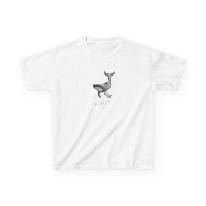 Whale Kids Tee, Kids Tshirt, Ocean Art Shirt, Boys Girls Cute Animal Top, Childrens Clothing