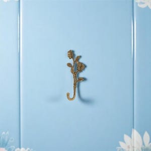 Gold Flower & Bee Metal Wall Hook