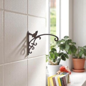 Brown Curved Bird Metal Wall Hook