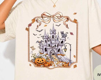 Halloween  Comfort Colors® T-Shirt, Spooky Castle Shirt, Wizard Castle Tee, Haunted Castle, Fall Aesthetic Gift