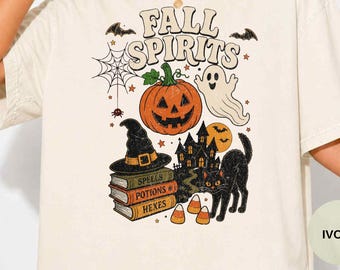 Vintage Halloween Pumpkin Season Comfort Colors® T Shirt, Fall Shirt For Women, Halloween Gift, Autumn Outfit