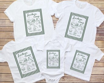 Lake Trip Shirt, Personalized Camping Family Tee, Mountain Family Vacation , Matching Custom Camping Tees, Group Getaways Campfire Outfits