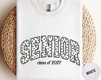 Senior Sweatshirt Class of 2027, Gift for High School Senior Graduation, Back To School Crewneck