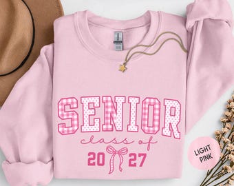 Senior Sweatshirt Class of 2027, Gift for High School Senior Graduation, Back To School Crewneck