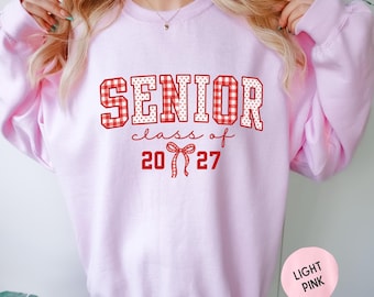 Senior Sweatshirt Class of 2027, Gift for High School Senior Graduation, Back To School Crewneck