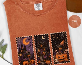 Dachshund Halloween Comfort Colors® Shirt, Retro Wiener Spooky Season Tee,  Gift For Dachshund Lover