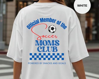 Soccer Moms Club Comfort Colors® T-Shirt, Gameday Tee, Sports Mom Shirt, Gift For Soccer Mom