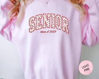 Senior Sweatshirt Class of 2027, Gift for High School Senior Graduation, Back To School Crewneck