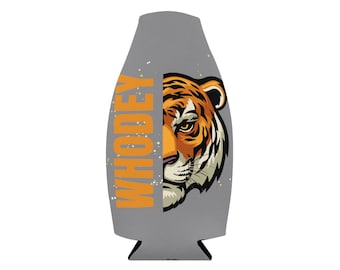 Funda enfriadora de botellas con cremallera Tiger Face WhoDey / Funda de neopreno para latas