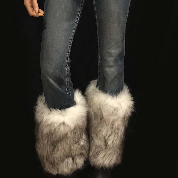 Fausse fourrure jambières couvre-bottes de Style Husky d’Alaska : FG104