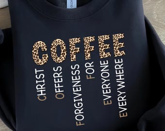 Christian Coffee PNG, Forgiveness Design (Digital Download)