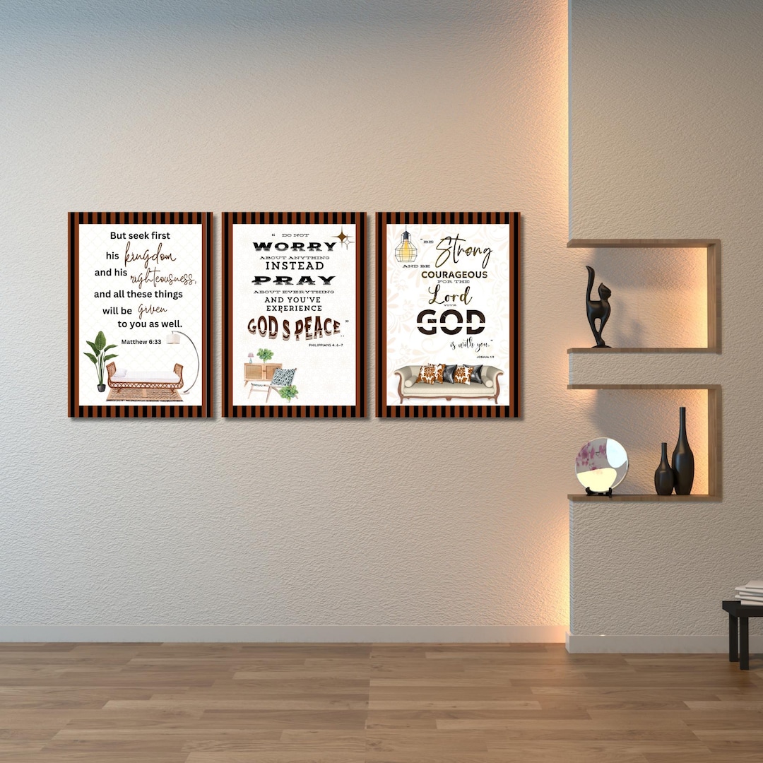 Scripture Wall Decor, Bible Verse Decor , Digital Download , Printable ...