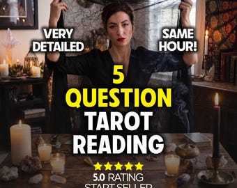 Lettura dei tarocchi con 5 domande nella stessa ora, intuizione psichica (servizio digitale)