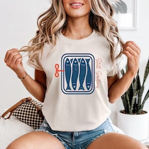 Tinned Fish Tee - &quot;Still Sardines&quot; Comfort Colors shirt, Fisherman Core, Maritime Graphic, Maritime gift