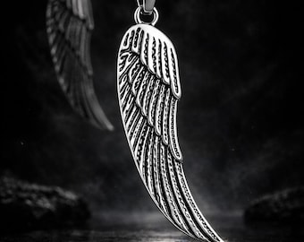 Stainless Steel Angel Wing Necklace: Spiritual Memorial Jewelry