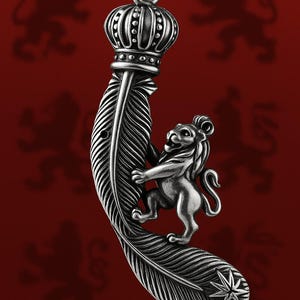 3D Royal Lion Necklace: Stainless Steel Gothic Pendant