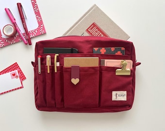 Cotton Journal Organizer Pouch ,Travel Journal Storage Bag ,Planner and Stationery Bag ,Canvas Utility Pouch