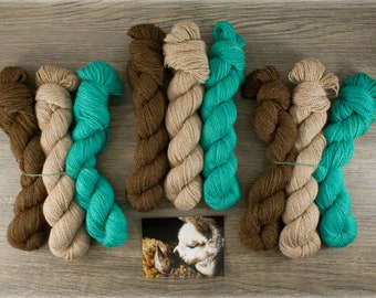 Sock Weight Hand Dyed and Natural Alpaca Yarn! From our family alpaca farm!