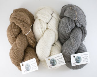 Lace Weight Natural Alpaca Yarn! From our family alpaca farm!