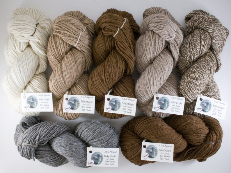 Bulky Weight Natural Alpaca Yarn From our family alpaca farm image 1