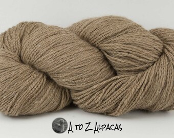 Worsted Weight - Khaki - Alpaca Yarn - Made in Canada