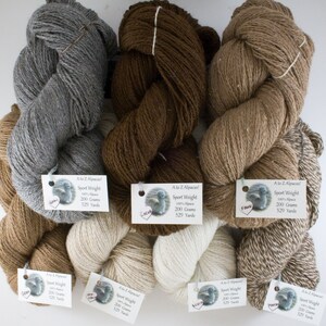 Sport Weight A to Z Alpaca Yarn Natural Colors from the family farm image 3