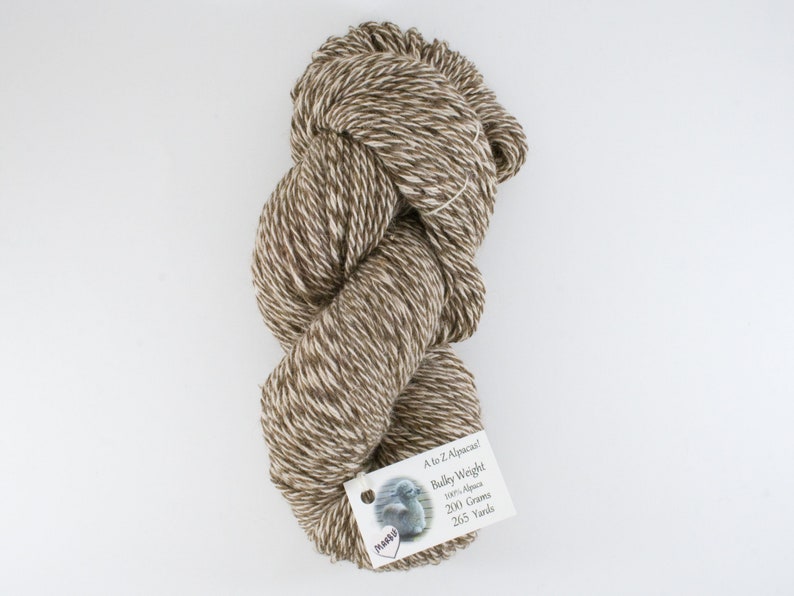 Bulky Weight Natural Alpaca Yarn From our family alpaca farm Marble