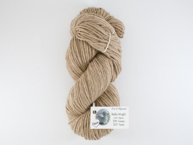 Bulky Weight Natural Alpaca Yarn From our family alpaca farm Fawn