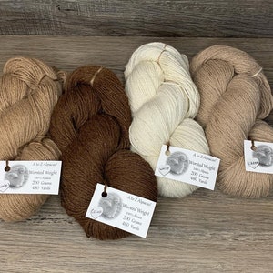 Worsted Weight Natural Alpaca Yarn! From our family alpaca farm!