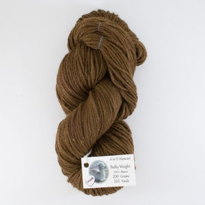 Bulky Weight Natural Alpaca Yarn From our family alpaca farm Cocoa