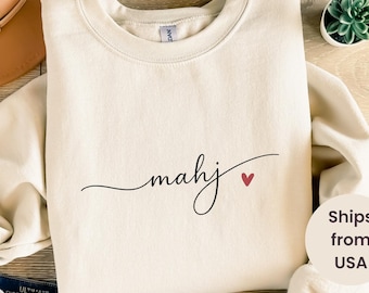 Mahj Heart Sweatshirt, Cozy Mahjong Lover Crewneck, Funny Mahjong Night Outfit, Tile Game Group Shirt, Gift for Mahjong Friends