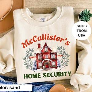McCallister Home Security Sweatshirt, Christmas Movie Sweater, Funny Christmas Sweatshirt, McCallister Shirt, Christmas Gift, Xmas Movie