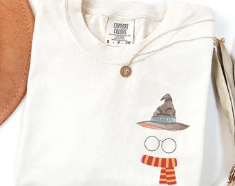 Comfort Colors Fantasy Graphic T-Shirt for Kids, Wizard World Shirt, HP Fan Gift, Book Lover Gift, Universal Youth Shirt,Magic School Shirt