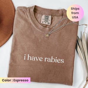Comfort Colors® I Have Rabies Shirt, Funny Humor Shirt, Sarcasm Shirt, Unhinged Meme Shirt, Weird Dark Humor Shirt, Sarcastic Womens Tshirt