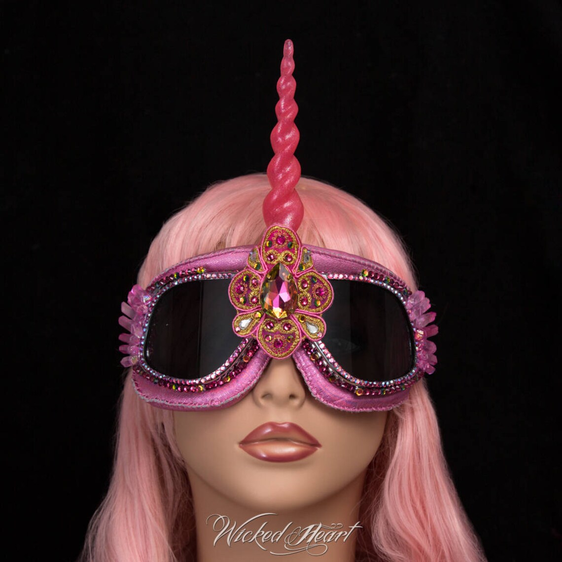 Pink Holographic Unicorn Goggles burner goggles Burning Man Etsy