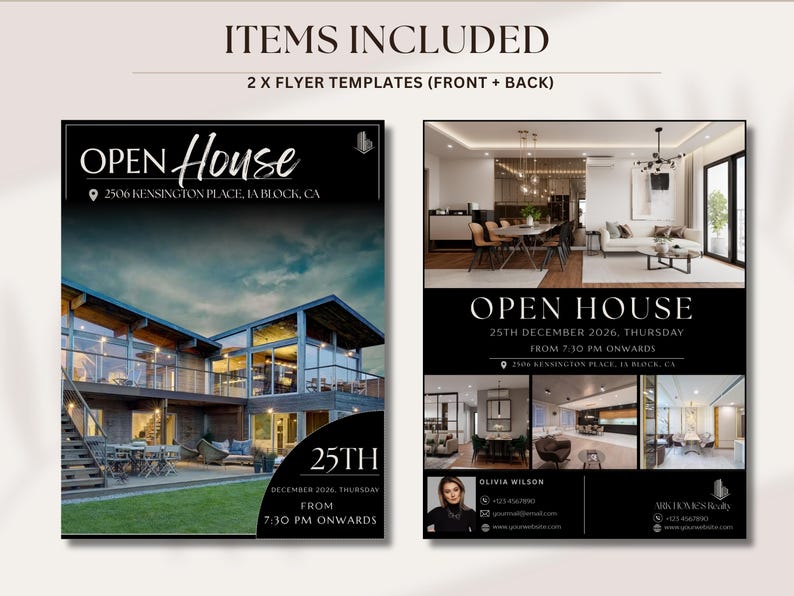 Luxury Real Estate Flyer Template | Editable Canva Flyer for Realtors ...