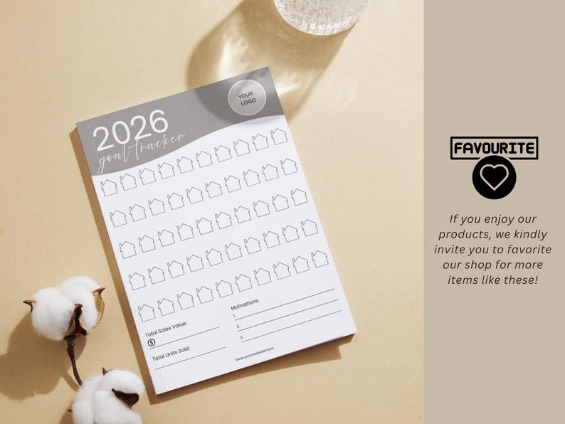 Realtor Goal Tracker Printable | 2026 Real Estate Planner | Canva ...