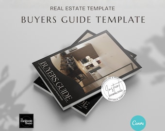 Real Estate Buyer's Guide Template: 33-Page Realtor Canva Packet (Digital Download)