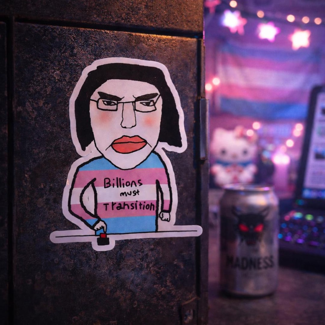 Chud Rage Sticker Chud Billions Must Transition Sticker - Terminally Online Trans Pride ...